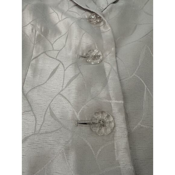 EUC Le Suit 2 Piece Blazer Skirt Set Light Gold Champagne Shimmer Design Size 10 - Picture 12 of 16